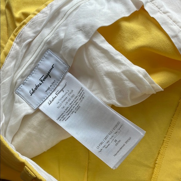 Salvatore Ferragamo Bright Yellow Pants - Picture 3 of 4